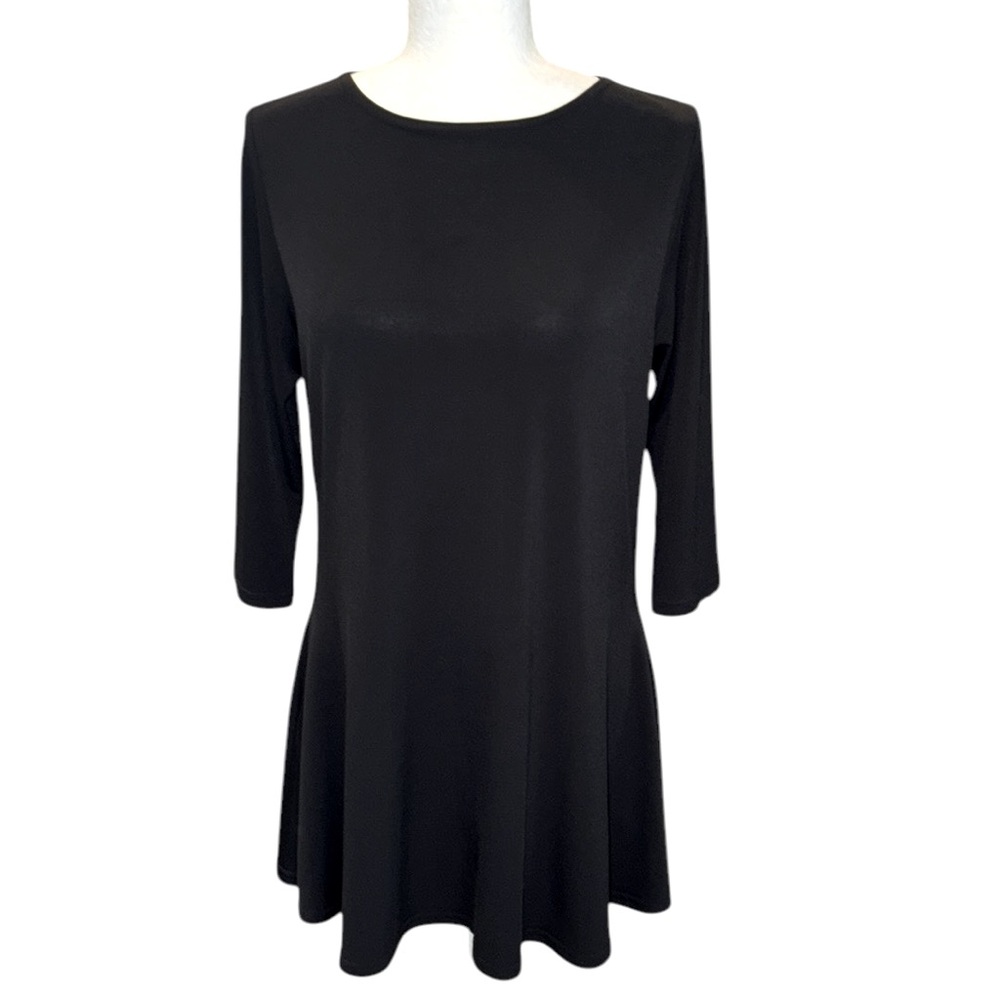 Song & Sung by Design Todays Black Jersey Knit Tunic Top / Mini Dress - M